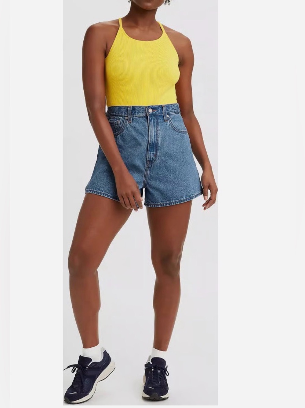 LEVI'S Women’s High Rise Loose Jean Shorts in a Medium Blue Wash